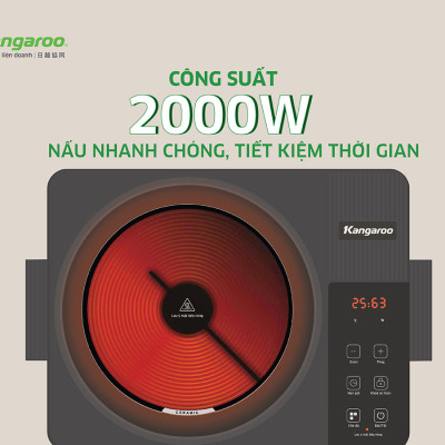 Bếp hồng ngoại đơn Kangaroo KG20IFT2, Công suất 2000W - Hàng chính hãng