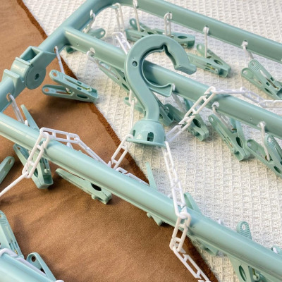 Móc Chùm Nhựa PP Cao Cấp 32 Kẹp Xoay 360 độ linh hoạt, có thể gấp gọn