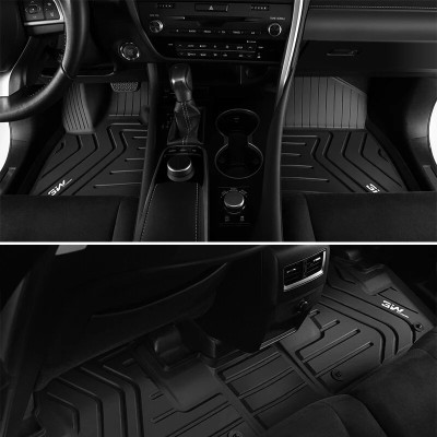 Thảm lót sàn xe ô tô LEXUS LX570 ( 7 chỗ ) 2007-2021 Nhãn hiệu Macsim 3W chất liệu nhựa TPE đúc khuôn cao cấp - màu đen
