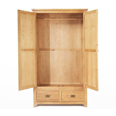 Tủ Quần Áo Rustic 2 Cánh Gỗ Sồi IBIE