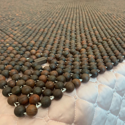 Chiếu Hạt gỗ Trắc Mộc - Kích thước 1,6mx2m hạt 1.2cm ( video,hình thật )