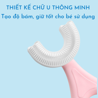 Bàn Chải Đánh Răng Silicon Hình Chữ U Cho Trẻ Em MINIIN - Cho Bé Từ 2 - 6 Tuổi