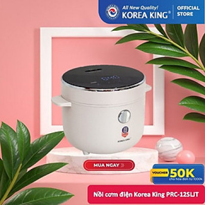 PRC-12SLJT_B Nồi cơm điện Korea King (có chức năng tách đường, dung tích 1.2L, công suất 400 W, mặt kính đen)-Hàng chính hãng