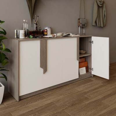 [Happy Home Furniture] PONIX, Tủ lưu trữ 4 cánh mở, 160cm x 40cm x 84cm ( DxRxC), TCM_112