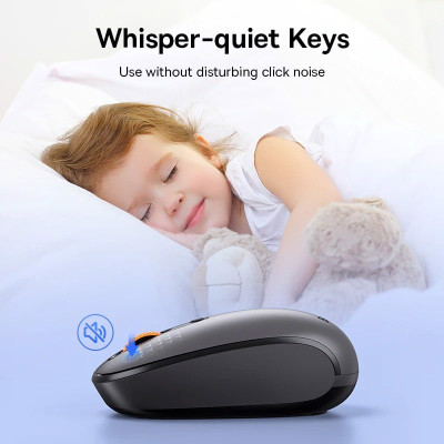 Chuột không dây Baseus F01B Tri-Mode Wireless Mouse  Bluetooth & 2.4GHz- hàng chính hãng