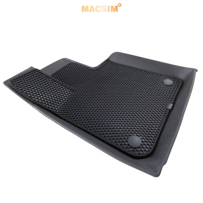 Thảm ô tô sd1 2 lớp dạng lưới lục giác Vinfast VF8 2023+  màu đen - bề mặt cao su siêu sạch - Macsim