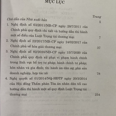 Các Quy Định Pháp Luật Hướng Dẫn Luật  Trọng Tài Thương Mại 
