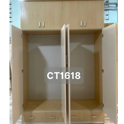 Tủ quần áo nhựa cánh 2 tầng kèm ngăn kéo ngoài ĐV Tundo 164 x 245 x 47 cm nhiều màu lựa chọn