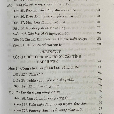 Luật Cán Bộ, Công Chức Năm 2008 ( Sửa đổi, bổ sung năm 2019 )