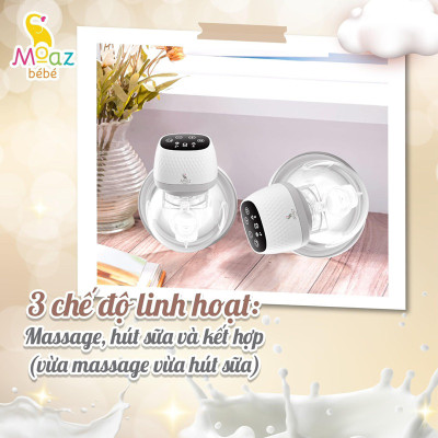 Set 2 chiếc máy hút sữa rảnh tay Moaz BéBé MB - 061 Bảo hành 12 tháng