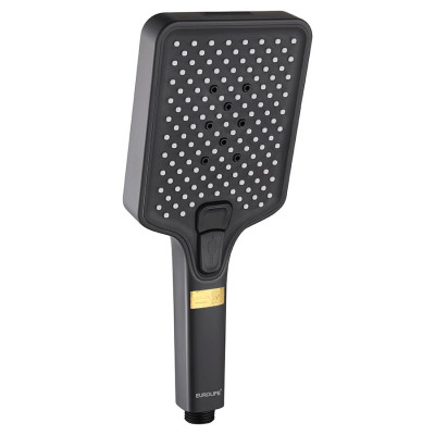 Bộ tay dây sen 4 chức năng chảy, nhựa ABS mạ đen Eurolife EL-126SH-D