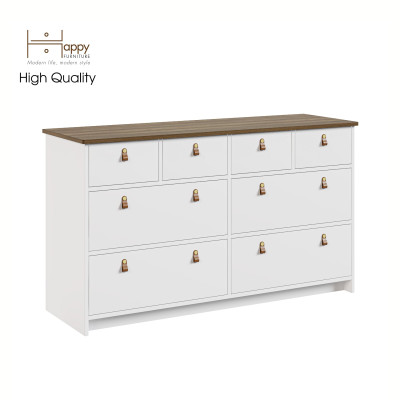 [Happy Home Furniture] NOMIA , Tủ lưu trữ 8 ngăn kéo , 140cm x 45cm x 80cm ( DxRxC), THK_065