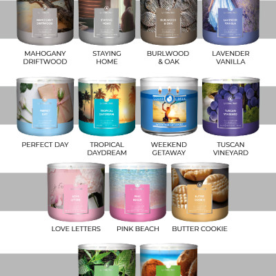 Nến ly 3 bấc sáp đậu nành Goose Creek (411g) - Burlwood & Oak