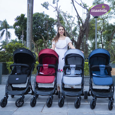 Xe đẩy gấp gọn cho bé Mastela HN275 - Xe đẩy em bé siêu nhẹ, thoáng khí bảo hành 12 tháng