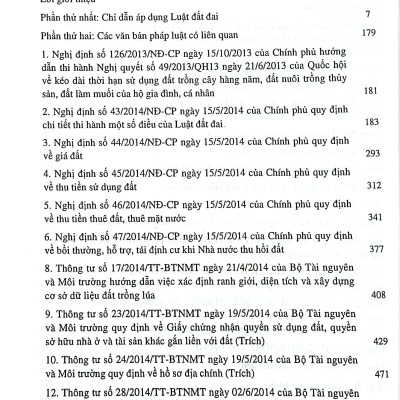 Chỉ Dẫn Áp Dụng Luật Đất Đai Và Các Văn Bản Hướng Dân Thi Hành