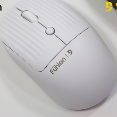 Chuột không dây Pin sạc led RGB Fuhlen M09s - Siêu bền, pin 600 mAh, Bh 2 năm- Hàng chính hãng