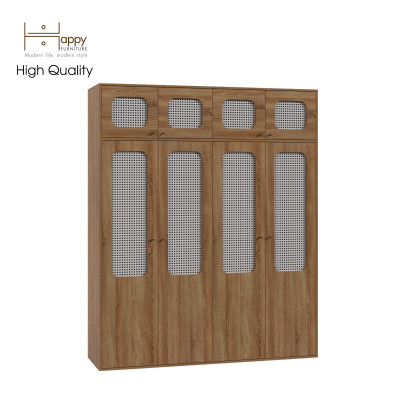 [Happy Home Furniture] MEYDAN, Tủ quần áo 1m8x2m2 cánh mây,180cm x 58cm x 220cm ( DxRxC), TCM_053