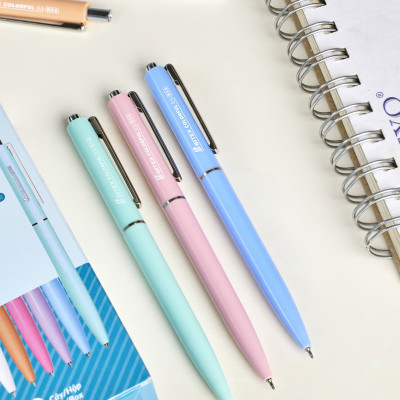 Combo 05 Bút bi Bitex B04 mực ULV màu xanh tip ngòi 0.5mm ( thân màu ngẫu nhiên)