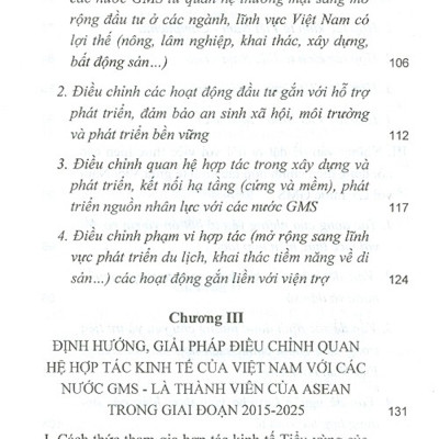 Điều Chỉnh Quan Hệ Hợp Tác Kinh Tế Của Việt Nam Với Các Nước GMS Là Thành Viên Của Asean Trong Bối Cảnh Mới