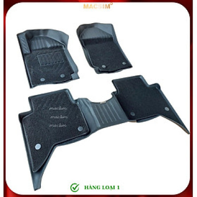 Thảm lót sàn ô tô 2 lớp cao cấp dành cho xe Ford Ranger/ Ford Raptor 2012-2021 (sd) nhãn hiệu Macsim chất liệu TPE màu đen