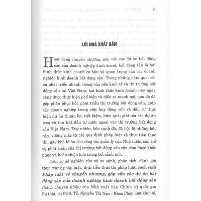 Pháp luật về chuyển nhượng, góp vốn các dự án bất động sản của doanh nghiệp kinh doanh bất động sản
