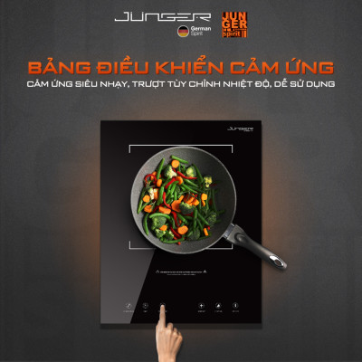 Bếp đơn hồng ngoại Junger MT-92 2200W Không kén nồi Hàng Chính Hãng Bảo Hành 12 Tháng