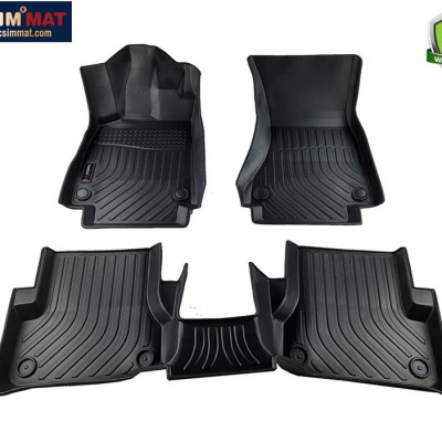 Thảm lót sàn xe ô tô Audi A6 2012 -2018 Nhãn hiệu Macsim chất liệu nhựa TPE cao cấp màu đen