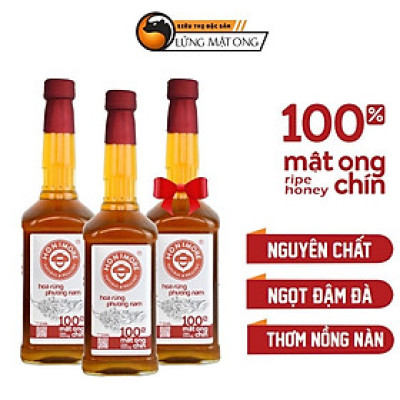 COMBO mua 2 TẶNG 1 cùng loại: Mật ong nguyên chất rừng Phương Nam chai 630g