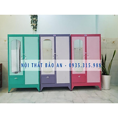 Tủ sắt quần áo ngang 0.9m x cao 1m8 GIÁ SINH VIÊN