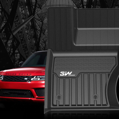 Thảm lót sàn xe ô tô LANDROVER EVOQUE 2020 Nhãn hiệu Macsim 3W chất liệu nhựa TPE đúc khuôn cao cấp - màu đen