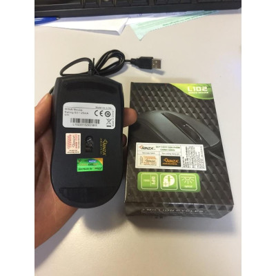 Chuột Có Dây L102 1000DPI (Đen) – Dây Dài, Thiết Kế Ôm Tay, Thuận Cả 2 Tay – Hàng Nhập Khẩu