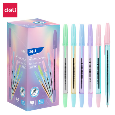 Combo 5-10-20 Bút Bi Dầu Nắp Đậy Deli EQ6C-BL - Viết Bi Giá Siêu Rẻ Chất Lượng Mực Nhiều Viết Mượt Ngòi 0.7 Phù Hợp Học Sinh Văn Phòng