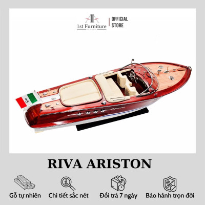 Mô hình cano RIVA ARISTON cao cấp, mô hình thuyền gỗ tự nhiên sang trọng lắp ráp sẵn 1st FURNITURE