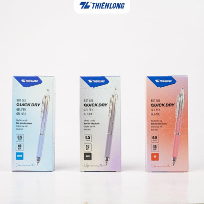 Combo 5/10/20 Bút gel Quick Dry Thiên Long GEL-033 - Mực khô siêu nhanh