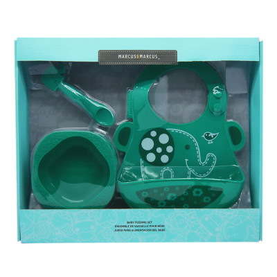 Bộ đồ dùng ăn dặm silicon Baby Marcus & Marcus, cho bé từ 6 tháng