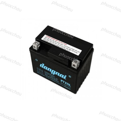 Ắc quy Đồng Nai PTX5L 12V-3.5Ah Wave RS Rsx Rsv S, Nouvo456, Airblade110, Hayate X-Bike SKY Exciter Luvias Cub