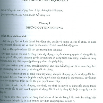 Luật Kinh Doanh Bất Động Sản Và Các Văn Bản Hướng Dẫn Thi Hành 