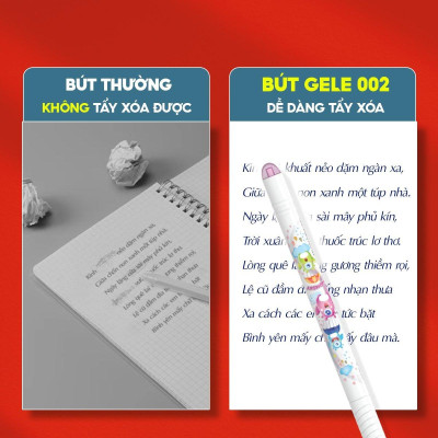 Hộp 20 Bút Gel Xóa Được 0.5 mm - Thiên Long TP-GELE-002 - Mực Xanh