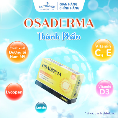 Viên uống Osaderma hỗ trợ chống nắng bảo vệ da sau thủ thuật thẩm mỹ (30 viên) - Nutramed