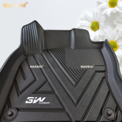 Thảm lót sàn xe ô tô Volkswagen Passat 2019 - nay Nhãn hiệu Macsim 3W chất liệu nhựa TPE đúc khuôn cao cấp - màu đen