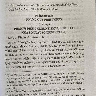 Bộ Luật Tố Tụng Hình Sự ( Sửa Đổi, Bổ Sung Năm 2025)