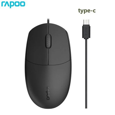 Chuột có dây Rapoo N100C | Kết nối USB Type-C hỗ trợ Macbook / Phone / Table | Bảo hành 24 tháng | Hàng Chính Hãng