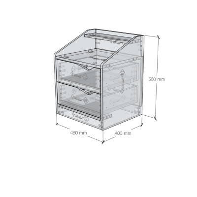 [Happy Home Furniture] WINNI, Táp đầu giường 2 ngăn kéo , 46cm x 40cm x 56cm ( DxRxC), THK_138
