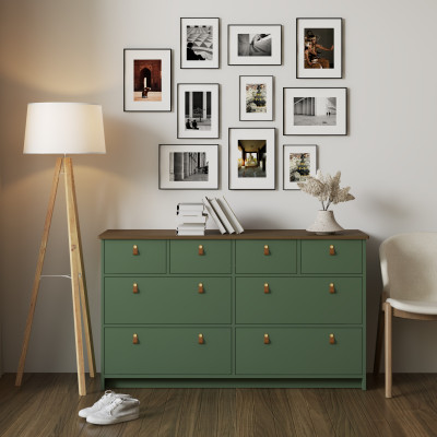 [Happy Home Furniture] NOMIA , Tủ lưu trữ 8 ngăn kéo , 140cm x 45cm x 80cm ( DxRxC), THK_065