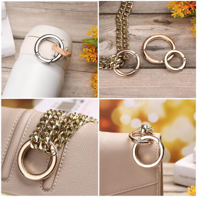 Set 3 Vòng Khoen Tròn Nhỏ, Móc Khuyên Chùm Khóa Trơn Kim Loại Màu Bạc, Móc Chùm Chìa Khóa, Móc Đa Năng - TakyHome  5070