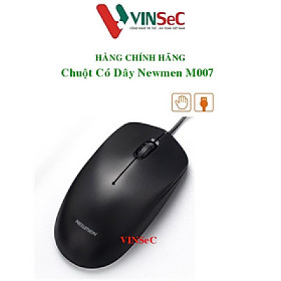 Chuột văn phòng có dây Newmen M007 màu Đen - Hàng Chính Hãng