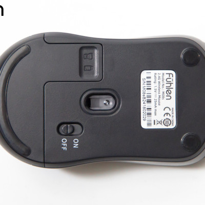 Chuột không dây Fuhlen M08s siêu bền, DPI 1600, bảo hành hãng Ninza 24 tháng, Tặng kèm pin- Hàng chính hãng