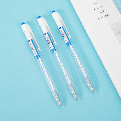 Combo 12 chiếc bút bi dầu dầu đầu ngòi 0.7mm bấm Deli - Mực xanh/đen/đỏ - EQ24