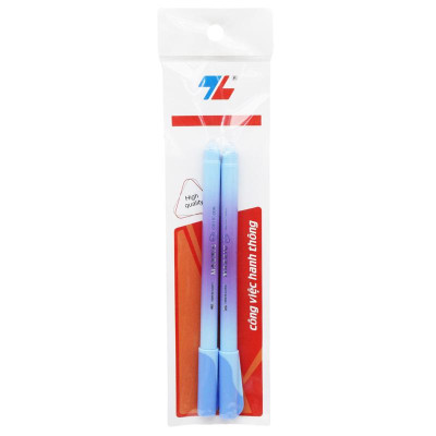 Vỉ 2 Bút Gel Xóa Được 0.5 mm - Mazzic Thiên Long GELE-006 - Mực Xanh