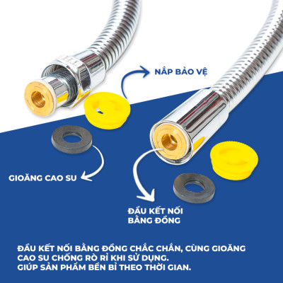 Combo vòi sen LUVA VS6 kèm dây sen LUVA, BH 1 năm-Hàng chính hãng